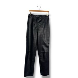 Vintage Mixit High-Rise Straight Leg Butter Soft Leather Pants Sz 8 Lined 90s